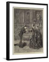 A Sip at the Fountain of Trevi, Rome-null-Framed Giclee Print