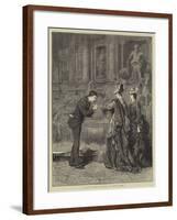 A Sip at the Fountain of Trevi, Rome-null-Framed Giclee Print