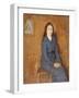 A Sitting Girl Wearing a Spotted Blue Dress, 1914-15-Gwen John-Framed Giclee Print