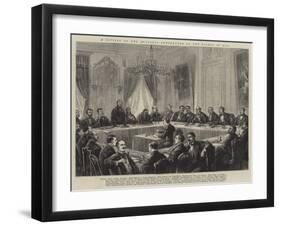 A Sitting of the Brussels Conference on the Usages of War-Joseph Nash-Framed Giclee Print