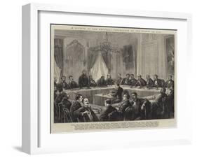 A Sitting of the Brussels Conference on the Usages of War-Joseph Nash-Framed Giclee Print