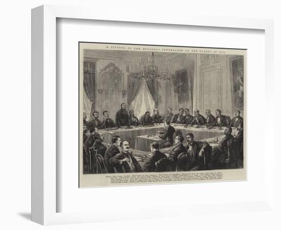 A Sitting of the Brussels Conference on the Usages of War-Joseph Nash-Framed Giclee Print