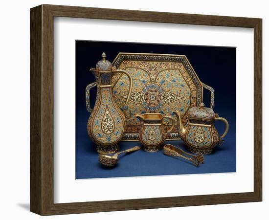 A Six Piece Enamel Silver Gilt Tea and Coffee Service, 1899-1908-Louis Cartier-Framed Giclee Print