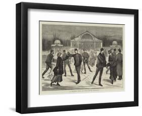 A Skating Hall at Buda-Pesth, Hungary-null-Framed Premium Giclee Print