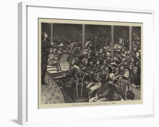 A Sketch at a Concert Given to the Poor Italians in London-Hubert von Herkomer-Framed Giclee Print