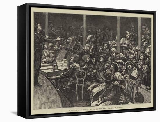 A Sketch at a Concert Given to the Poor Italians in London-Hubert von Herkomer-Framed Stretched Canvas