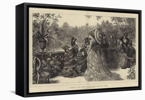 A Sketch at Her Majesty's Garden Party, Buckingham Palace-Sir Samuel Luke Fildes-Framed Stretched Canvas