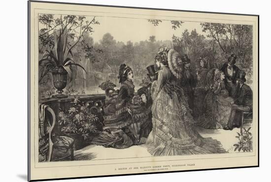 A Sketch at Her Majesty's Garden Party, Buckingham Palace-Sir Samuel Luke Fildes-Mounted Giclee Print