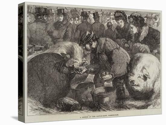 A Sketch at the Cattle-Show, Birmingham-Samuel John Carter-Stretched Canvas