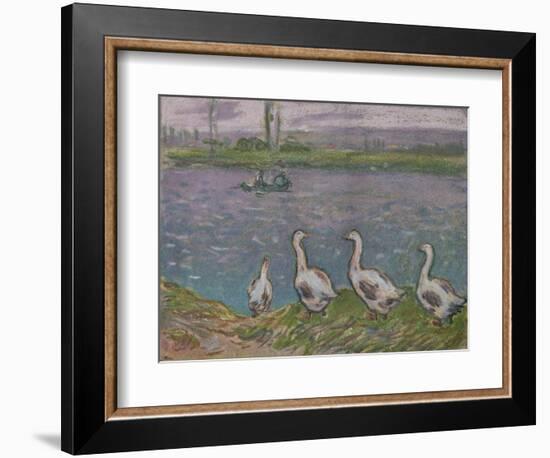 'A Sketch in Pastels', 19th century-Alfred Sisley-Framed Giclee Print