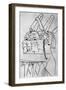 A Sketch of African and Asian Men from the Tomb of King Seti I, Thebes, Egypt, 1936-null-Framed Giclee Print