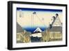 A Sketch of the Mitsui Shop in Suruga in Edo, 1830-1833-Katsushika Hokusai-Framed Giclee Print