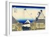 A Sketch of the Mitsui Shop in Suruga in Edo, 1830-1833-Katsushika Hokusai-Framed Giclee Print