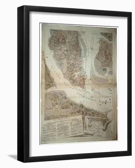 A Sketch of the Operations before Charlestown, the Capital of South Carolina, C.1780-Joseph Frederick Wallet DesBarres-Framed Giclee Print