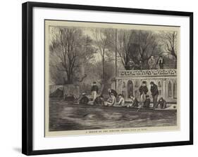 A Sketch on the Isis, the Oxford Crew at Home-Henry Woods-Framed Giclee Print