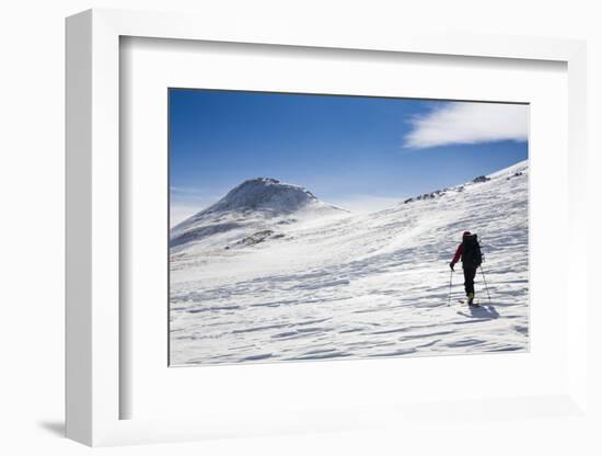 A Skier Travels Near Ptarmigan Pass in the Vail Pass Winter Recreation Area, Colorado-Sergio Ballivian-Framed Photographic Print