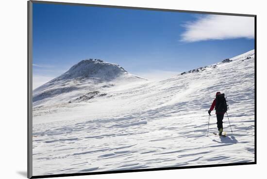 A Skier Travels Near Ptarmigan Pass in the Vail Pass Winter Recreation Area, Colorado-Sergio Ballivian-Mounted Photographic Print