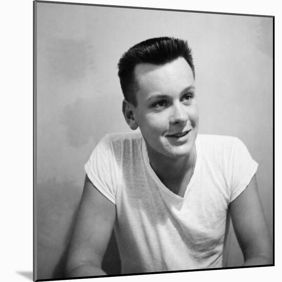 A Skinny 21 Year Old Boy in a Portrait, Ca. 1951-null-Mounted Photographic Print