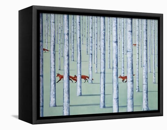 A Skulk of Foxes-Rebecca Campbell-Framed Stretched Canvas