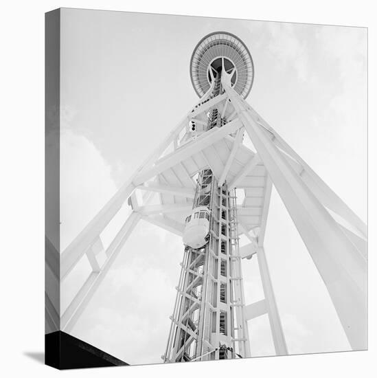 A Skyward View of the Space Needle-null-Stretched Canvas