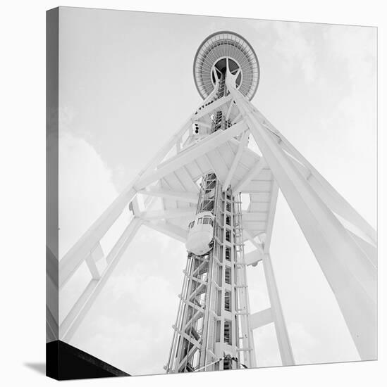 A Skyward View of the Space Needle-null-Stretched Canvas