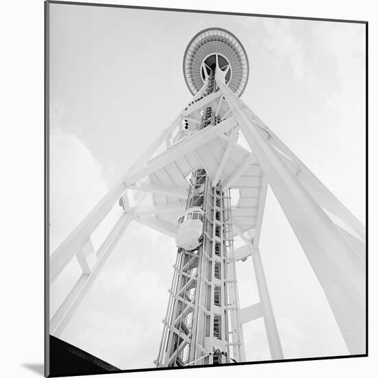 A Skyward View of the Space Needle-null-Mounted Photographic Print