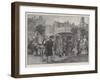 A Sledge-Coach in Old-World Amsterdam-null-Framed Giclee Print