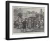 A Sledge-Coach in Old-World Amsterdam-null-Framed Giclee Print