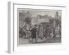 A Sledge-Coach in Old-World Amsterdam-null-Framed Giclee Print