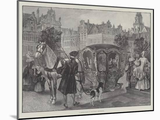 A Sledge-Coach in Old-World Amsterdam-null-Mounted Giclee Print