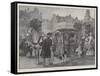 A Sledge-Coach in Old-World Amsterdam-null-Framed Stretched Canvas
