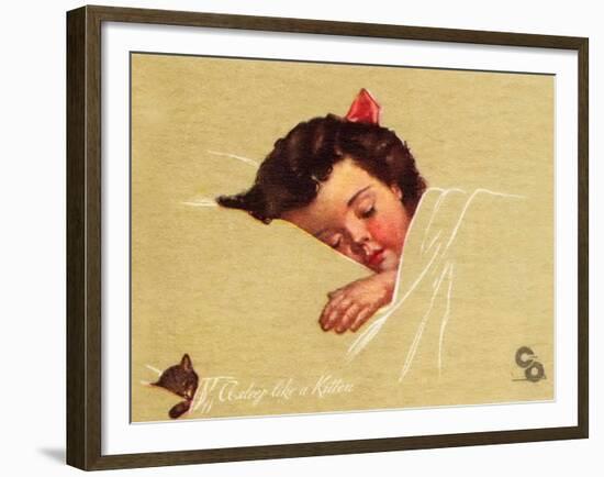 A-Sleep Like a Kitten-Guido Gruenwald-Framed Giclee Print