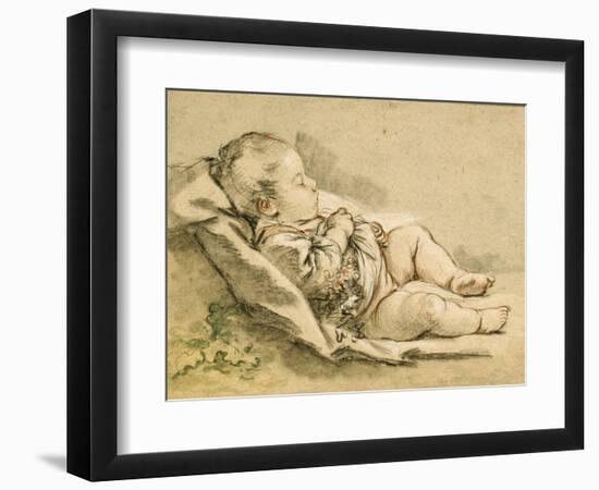 A Sleeping Baby-Francois Boucher-Framed Giclee Print