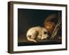 A Sleeping Dog with Terracotta Pot, 1650-Gerrit or Gerard Dou-Framed Giclee Print