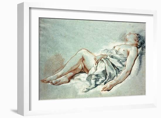 A Sleeping Girl-Francois Boucher-Framed Giclee Print