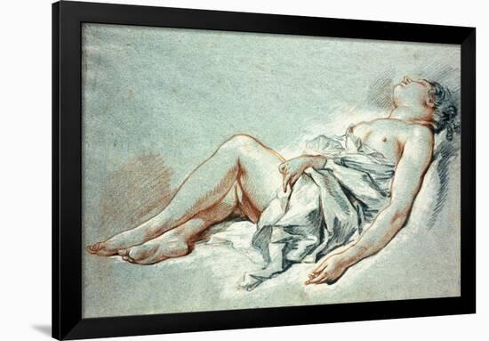 A Sleeping Girl-Francois Boucher-Framed Giclee Print