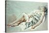 A Sleeping Girl-Francois Boucher-Stretched Canvas