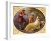 A Sleeping Nymph Watched by a Shepherd, 1780 (Oil on Copper)-Angelica Kauffmann-Framed Giclee Print