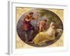 A Sleeping Nymph Watched by a Shepherd, 1780 (Oil on Copper)-Angelica Kauffmann-Framed Giclee Print