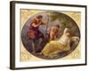 A Sleeping Nymph Watched by a Shepherd, 1780 (Oil on Copper)-Angelica Kauffmann-Framed Giclee Print