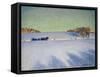 A Sleigh in a Snowbound Landscape-Gustaf Ankarcrona-Framed Stretched Canvas