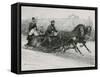 A Sleigh with Blue Silk Net-Frederic De Haenen-Framed Stretched Canvas