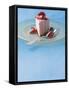 A Slice of Strawberry Yoghurt Torte on a Glass Plate - Conde Nast Collection-null-Framed Stretched Canvas