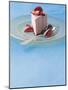 A Slice of Strawberry Yoghurt Torte on a Glass Plate - Conde Nast Collection-null-Mounted Photographic Print