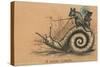 A Slow Coach Mice Riding A Snail-null-Stretched Canvas