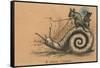 A Slow Coach Mice Riding A Snail-null-Framed Stretched Canvas