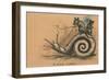 A Slow Coach Mice Riding A Snail-null-Framed Photographic Print