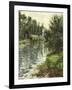 A Small Branch of the Seine, Argenteuil-Gustave Caillebotte-Framed Giclee Print