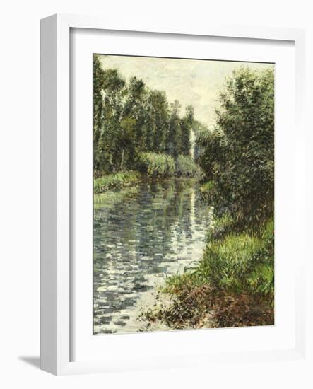 A Small Branch of the Seine, Argenteuil-Gustave Caillebotte-Framed Giclee Print