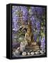 A Small Buddha Shrine Surrounded by Wisteria in Hotel Gangtey Palace, 100-Year-Old Building, Once a-Nigel Pavitt-Framed Stretched Canvas